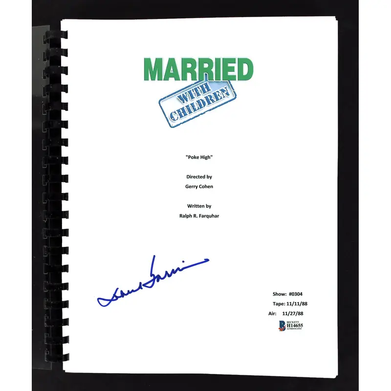 David Garrison Married With Children Signed Pilot Episode Tv Script BAS #H14655