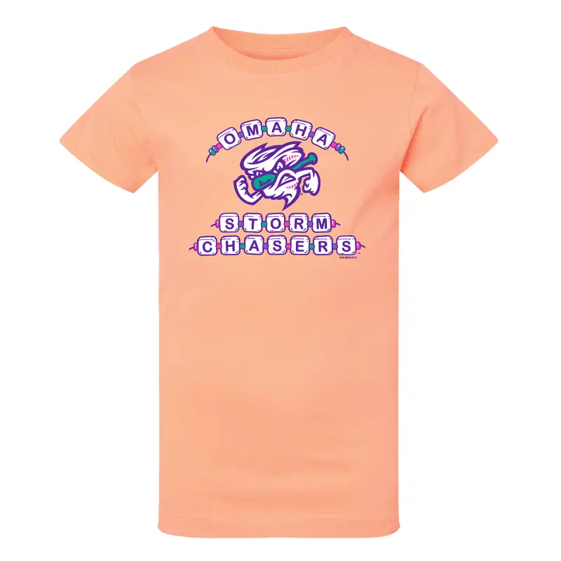 Omaha Storm Chasers Bimm Ridder Youth Girls Folklore Peachy Tee