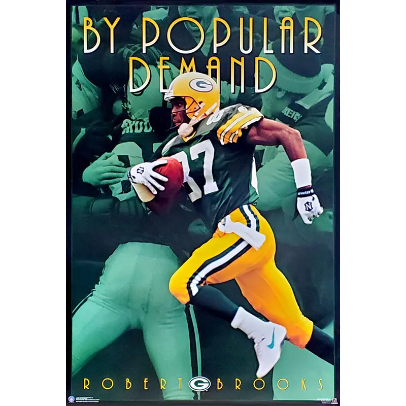 Robert Brooks "By Popular Demand" Green Bay Packers Poster - Costacos 1997