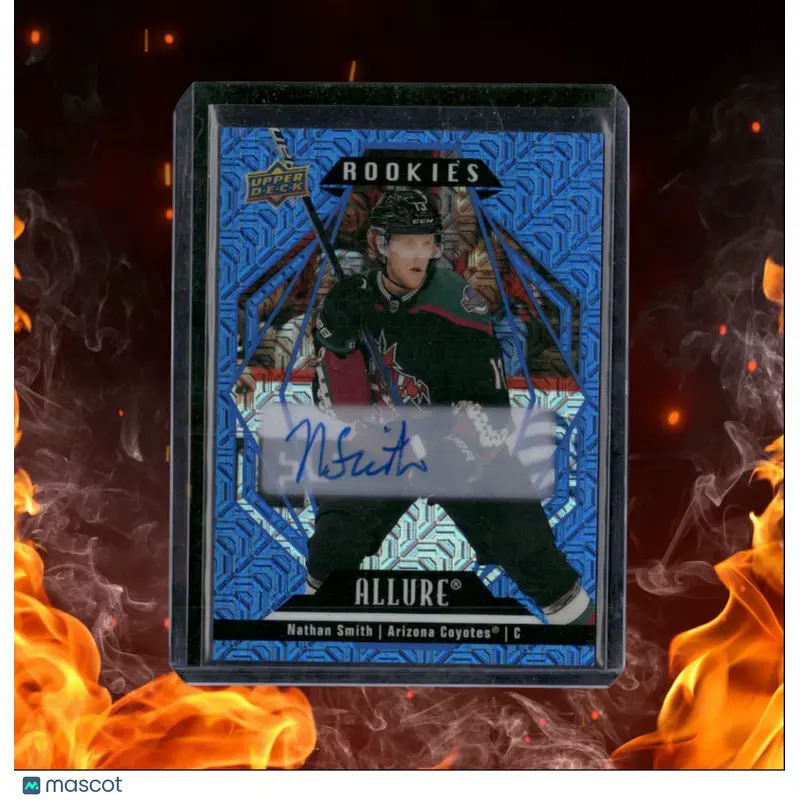2022-23 Upper Deck Allure Nathan Smith Blue Line Rookie Auto 14/35 #128