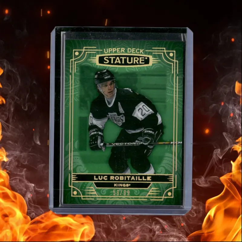 2022-23 Upper Deck Stature Luc Robitaille Green Auto 59/99 #165