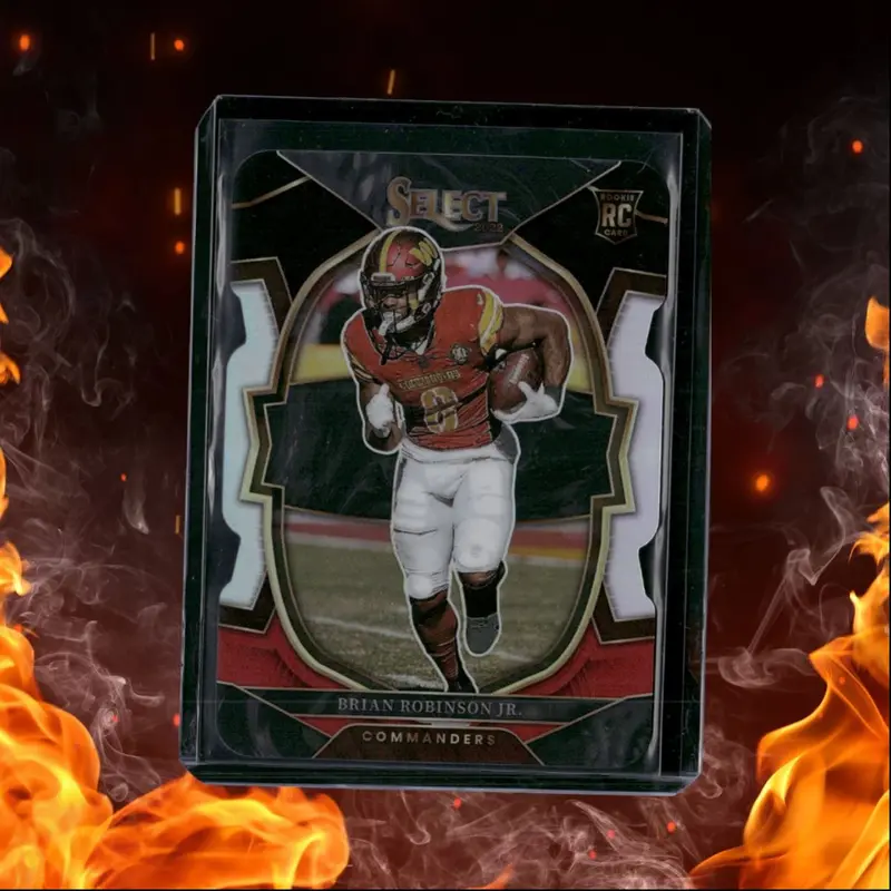2022 Panini Select Brian Robinson Jr. Black and Red Die-Cut Prizm Rookie #78