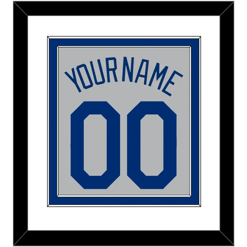 Los Angeles Name & Number - Road Gray - Double Mat 1