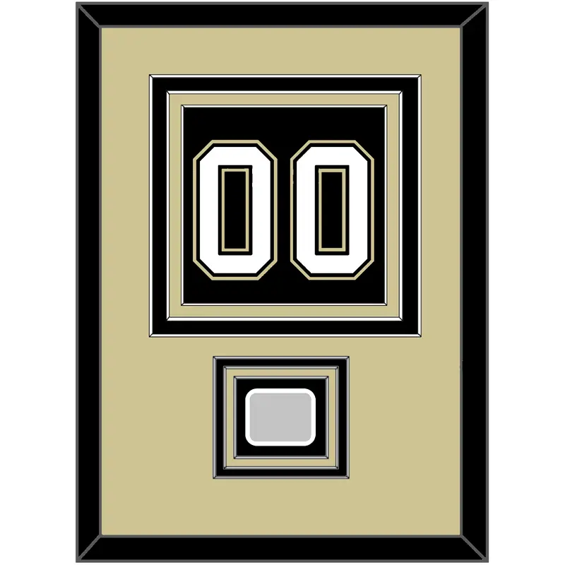 Pittsburgh Number (Back) & Stanley Cup Champions Patch - Home Black (2007-2016) - Triple Mat 3