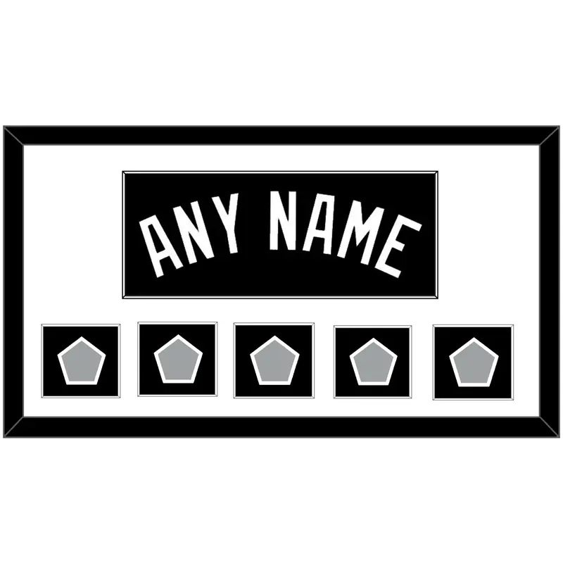 San Antonio Name With 5 Champions Trophy Patches - Road Black (2002-2017) - Single Mat 1