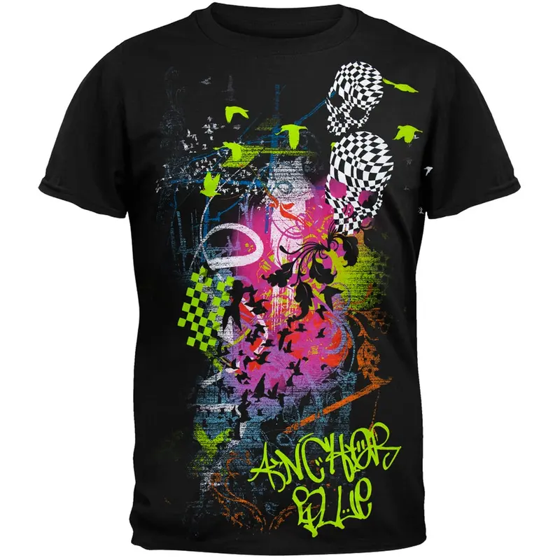 Graffiti Collage Anchor Blue T-Shirt