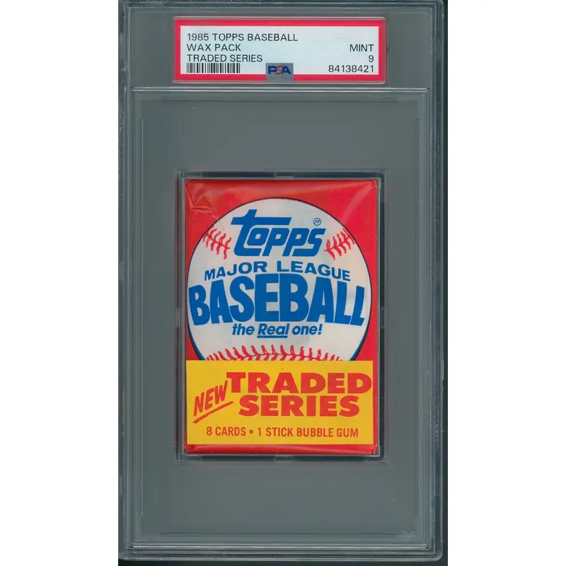1985 Topps Baseball Traded Unopened Wax Pack PSA 9