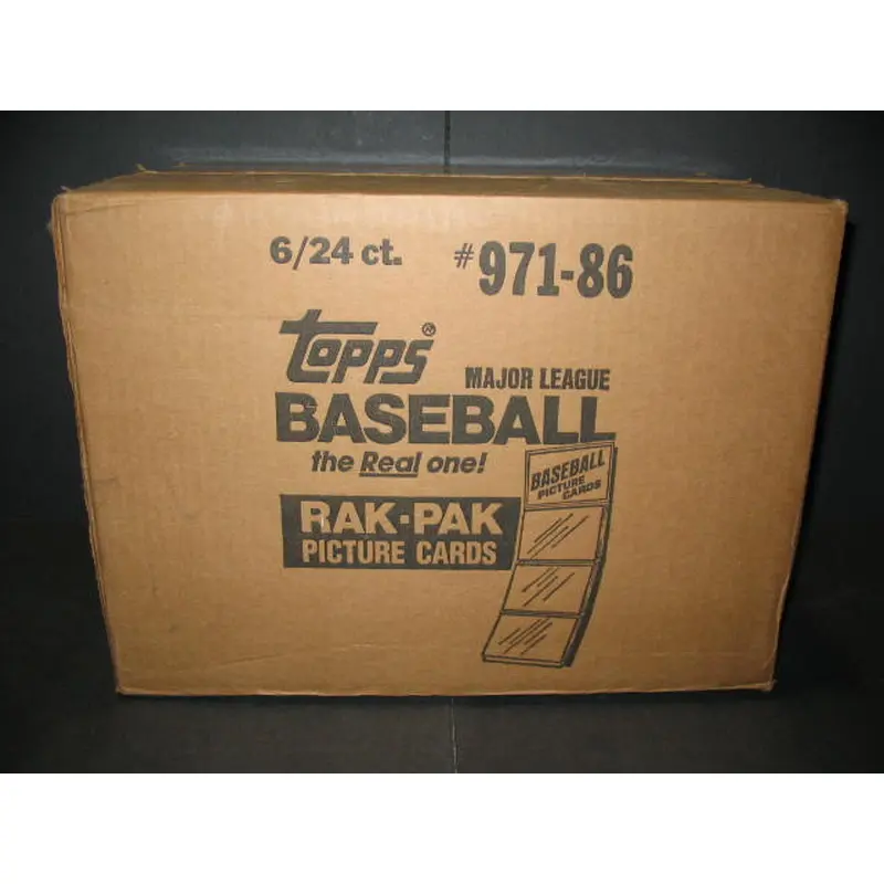1986 Topps Baseball Rack Pack Case (6 Box) (Authenticate)
