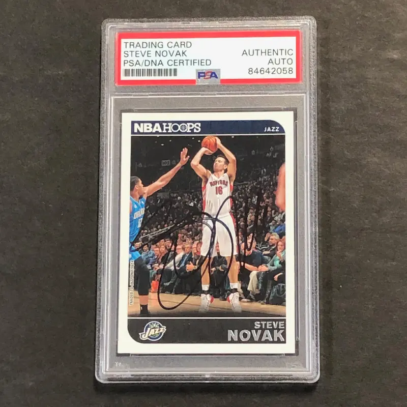 2014-15 Panini NBA Hoops #40 Steve Novak Signed Card AUTO PSA Slabbed Jazz