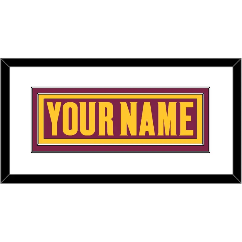 Arizona State Hockey Nameplate - Road Maroon (2021-2023) - Double Mat 1