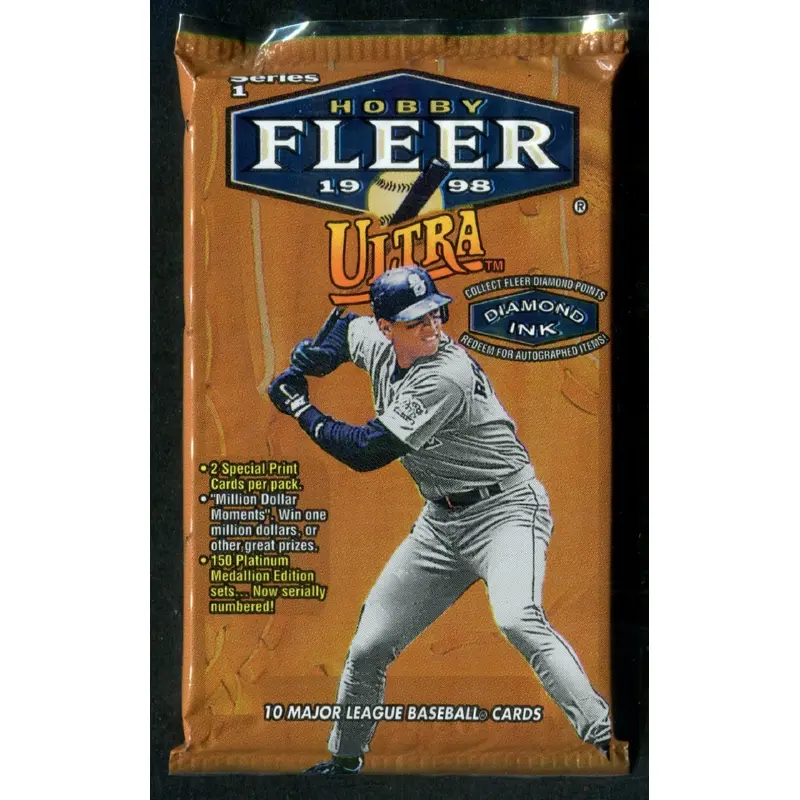 1998 Fleer Ultra Baseball Unopened Series 1 Pack (Hobby) (10)