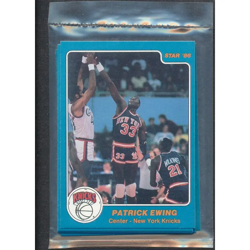 1985/86 Star Basketball Knicks Bagged Team Set (Ewing RC)