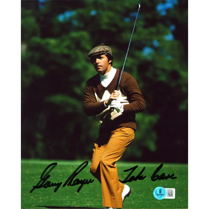 Gary Player "Take Care" Authentic Signed 8x10 Vertical Photo BAS #BQ96433