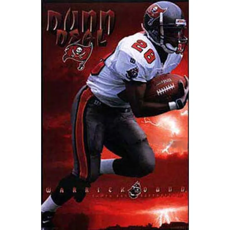Warrick Dunn "Dunn Deal" Tampa Bay Buccaneers NFL Action Poster - Costacos 1997