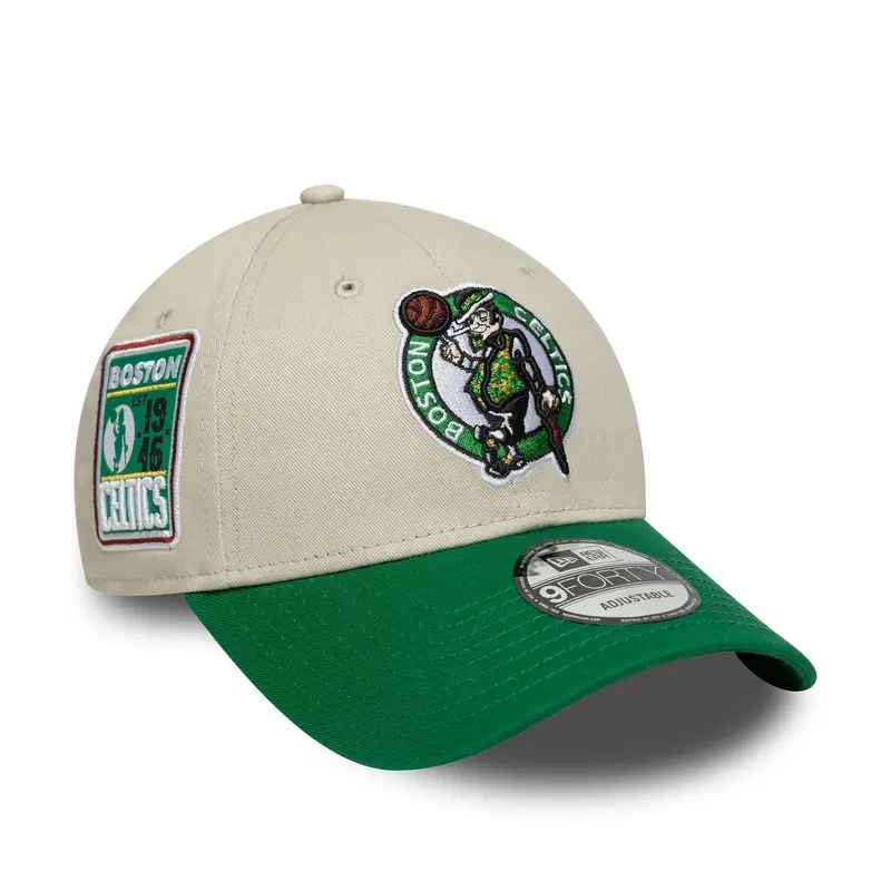 Boston Celtics NBA Contrast Patch Cream 9FORTY Adjustable Cap