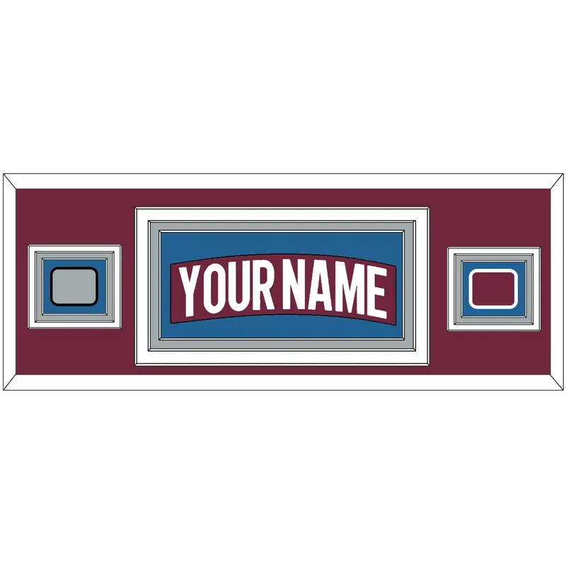 Colorado Nameplate & 2022 Stanley Cup Finals & Logo Patches - Home Burgundy - Triple Mat 2