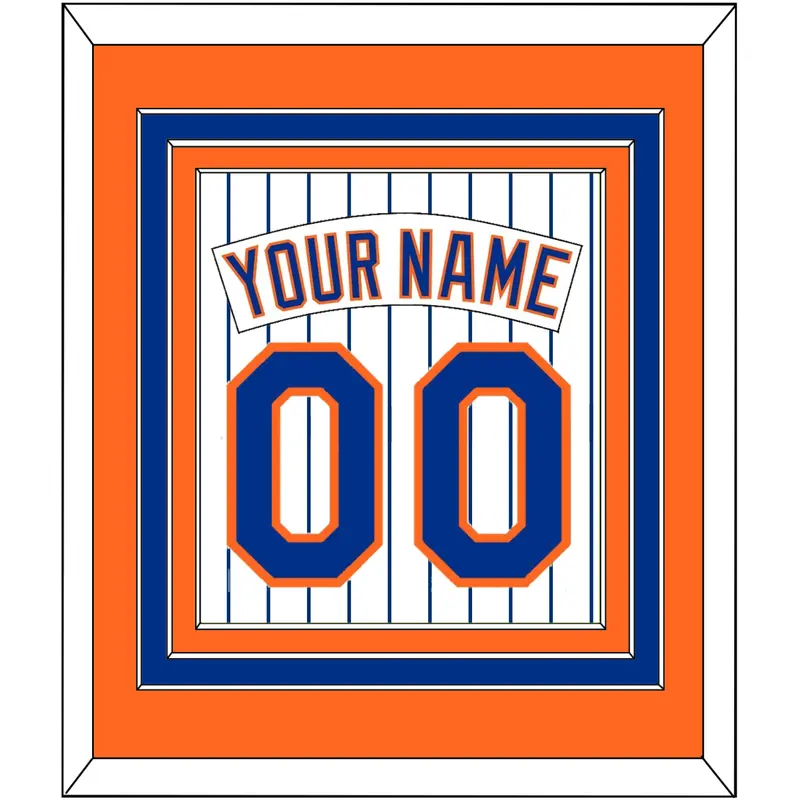 New York Nameplate & Number - Home Pinstripes (1983-1986) - Triple Mat 3