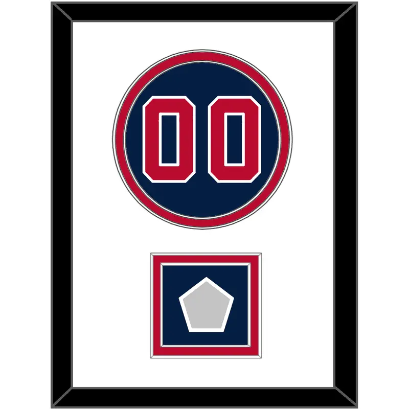 Washington Number & World Series Jersey Patch - Alternate Blue - Double Mat 1