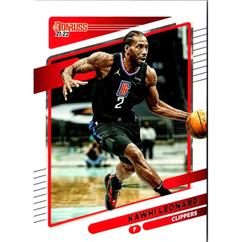 2021 Donruss Holo Red and Gold Laser Kawhi Leonard #136