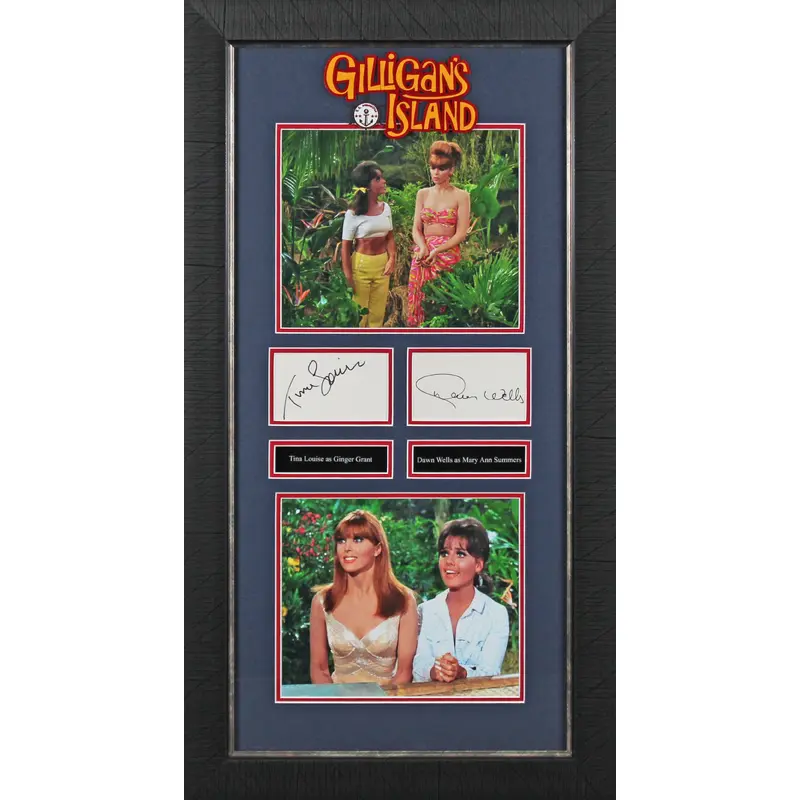 Dawn Wells & Tina Louise Gilligan's Island Signed Framed Display BAS #AD04969