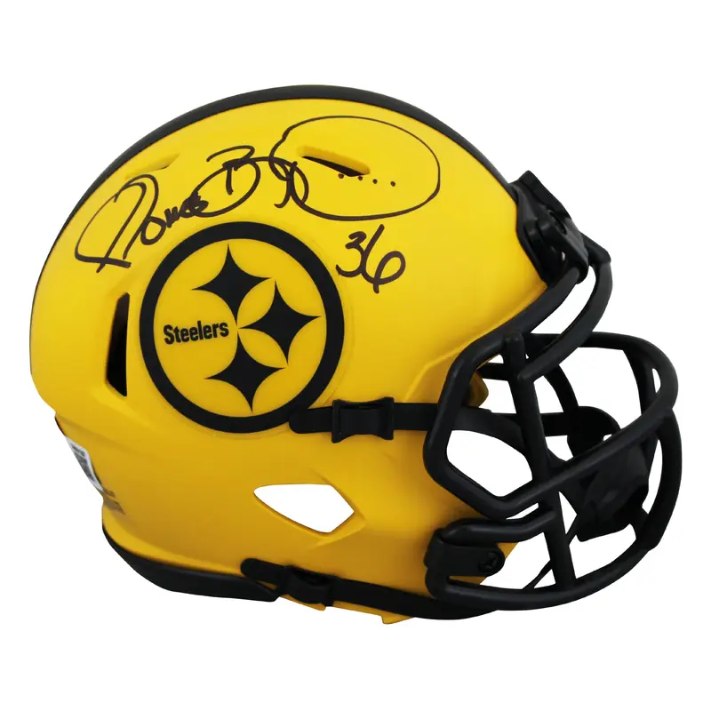 Steelers Jerome Bettis Authentic Signed Rave Speed Mini Helmet BAS Witnessed
