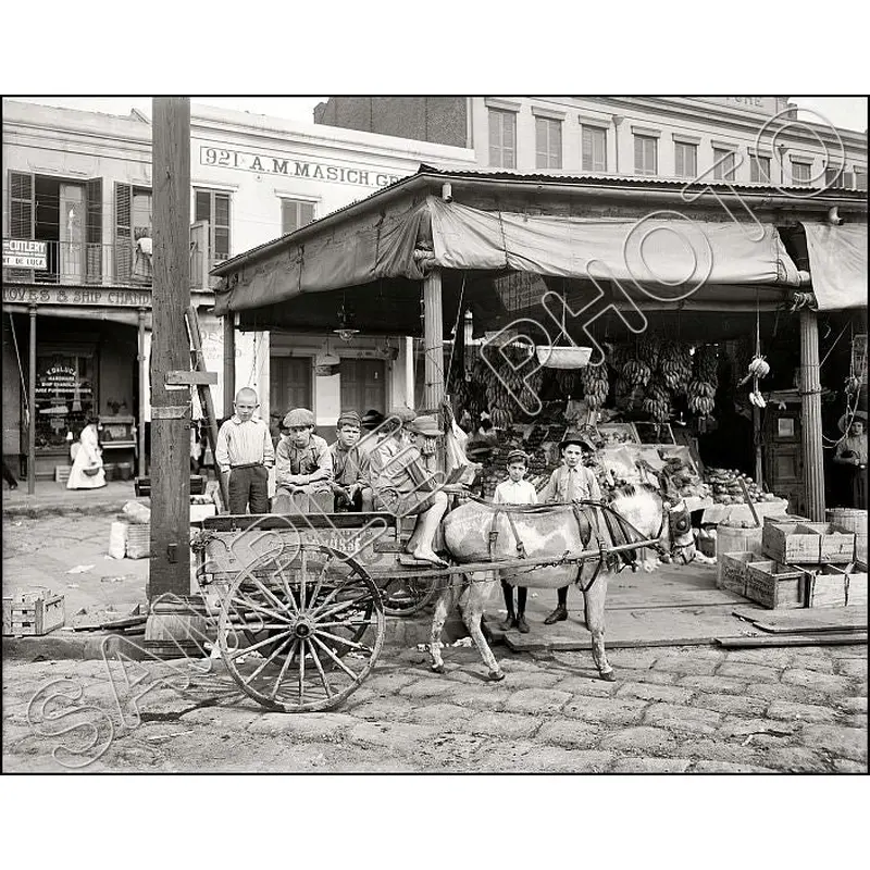1910 French Market New Orleans Louisiana 11X14 Photo - 2498