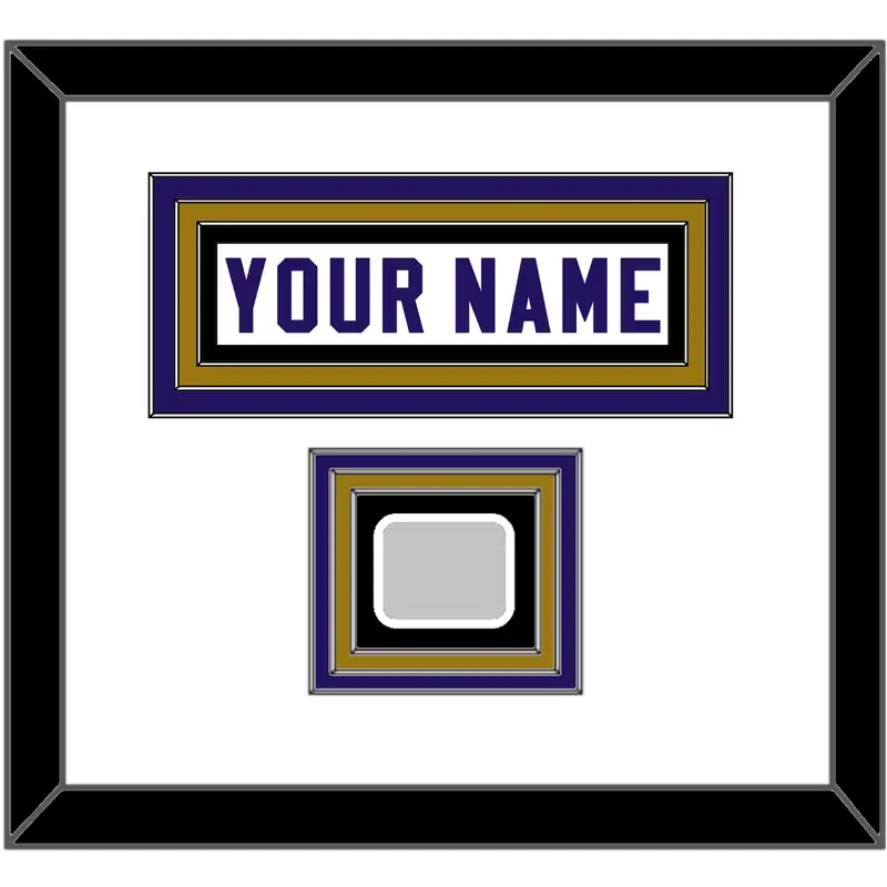 Baltimore Nameplate & Super Bowl Jersey Patch - Road White - Triple Mat 1