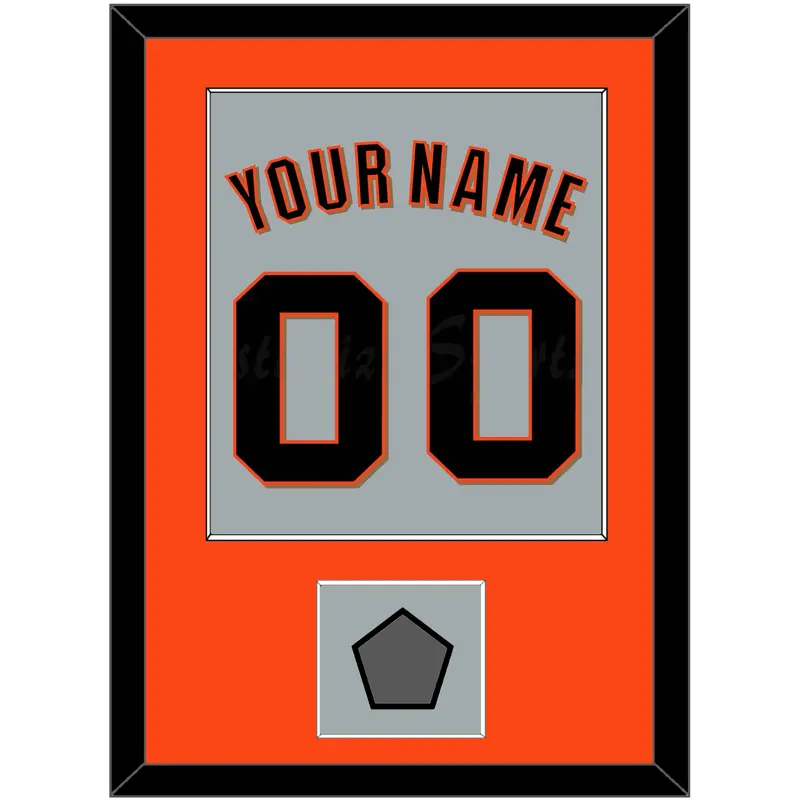 San Francisco Name, Number & World Series Jersey Patch - Road Gray (2010-2021) - Single Mat 2
