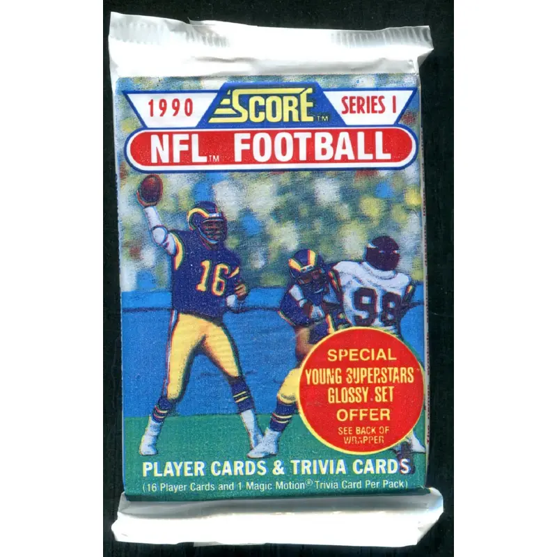 1990 Score Football Unopened Series 1 Unopened Pack