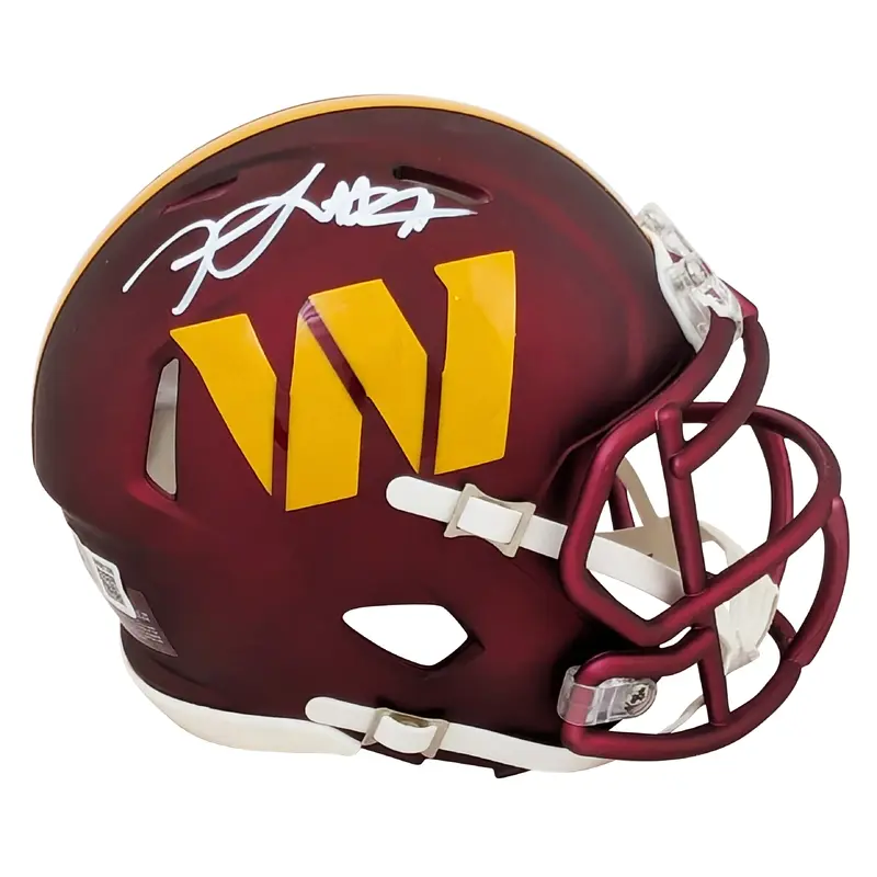 Commanders Frankie Luvu Authentic Signed Speed Mini Helmet BAS Witnessed