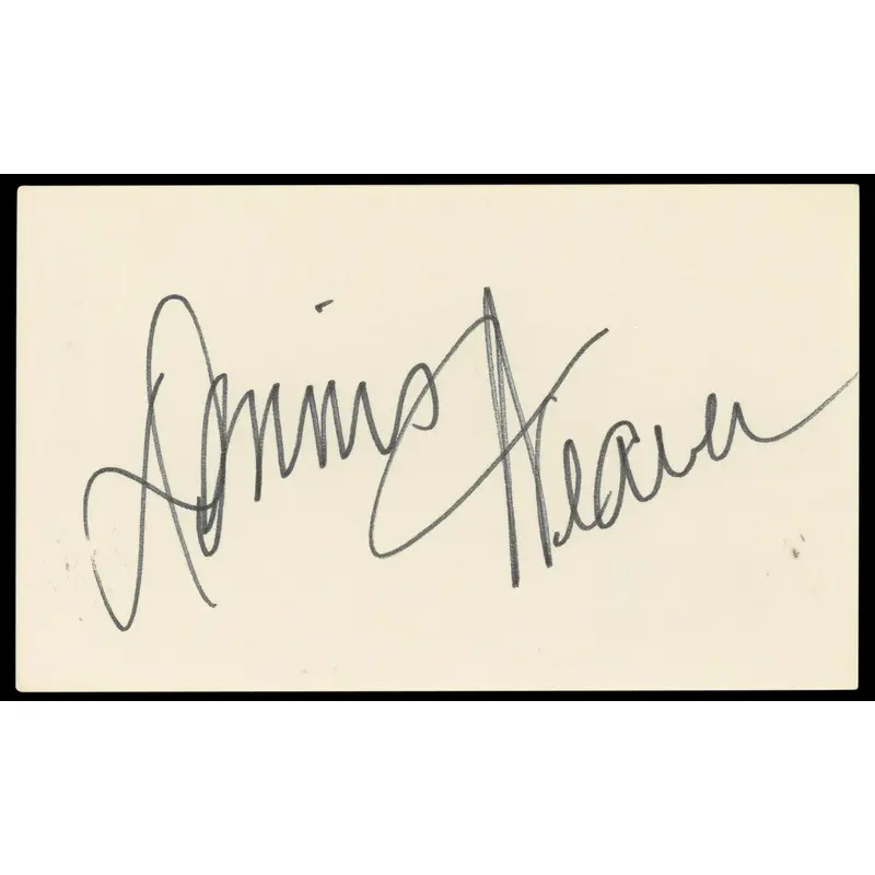 Dennis Weaver Gunsmoke Authentic Signed 3x5 Index Card Autographed BAS #BP50627
