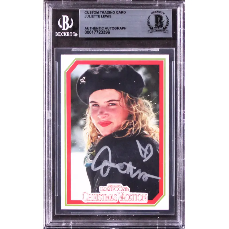 Juliette Lewis Christmas Vacation Authentic Signed Custom Trading Card BAS Slab