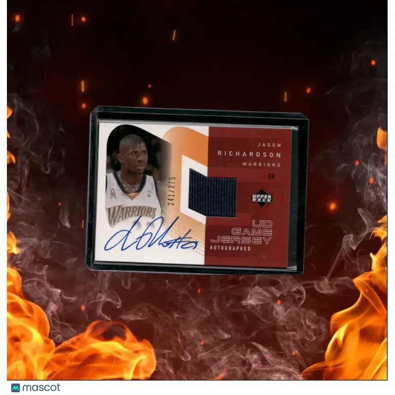 2001-02 Upper Deck Besketball Jason Richardson UD Game Jersey Auto 241/275