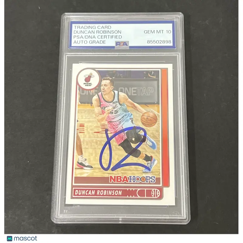 2021 Panini NBA Hoops #30 Duncan Robinson signed card PSA Auto 10