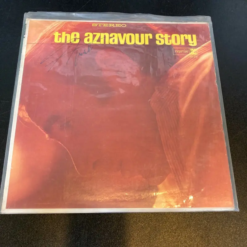 Charles Aznavour Signed Autographed Vintage LP Record
