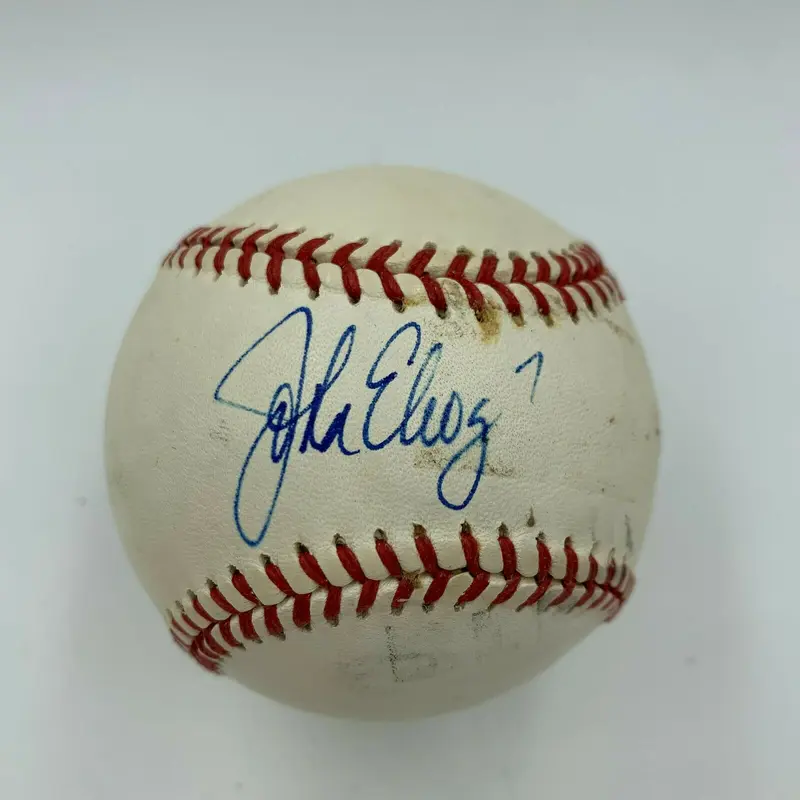 John Elway Early Career Signed 1980's National League Baseball With JSA COA