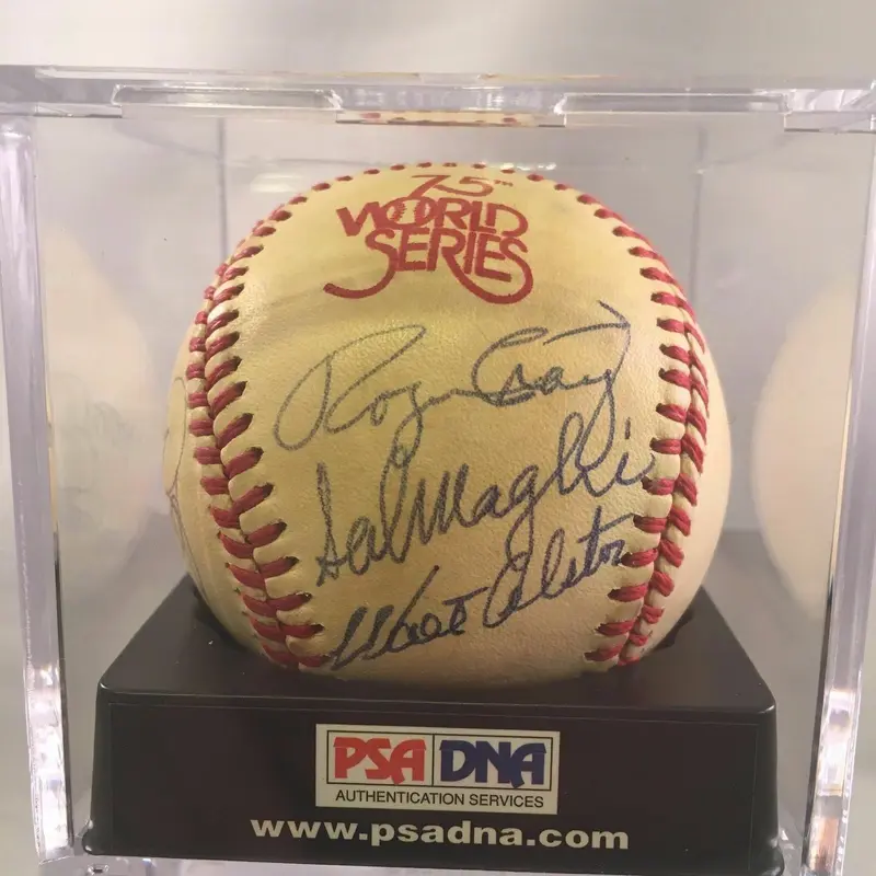Pee Wee Reese, Walt Alston Signed 1978 World Series Game Used Baseball PSA DNA