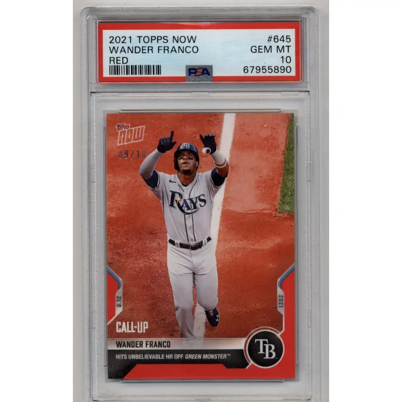 Wander Franco 2021 Topps Now Red 09/10 #645 PSA 10 Gem Mint