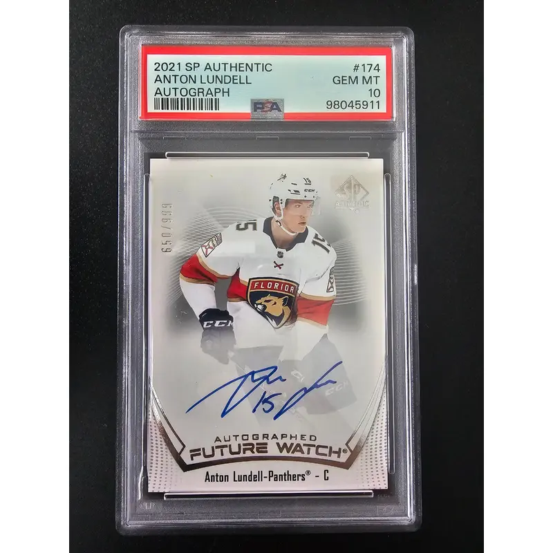 2021-22 Upper Deck SP Authentic Future Watch - Anton Lundell #174 /999 PSA 10 RC