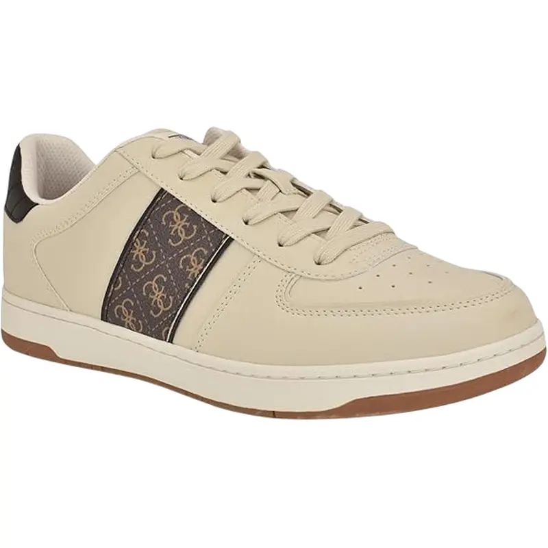 Guess Men's Tandy Sneaker, LIGHT NATURAL Multi Logo GMTANDY LIGHNAT