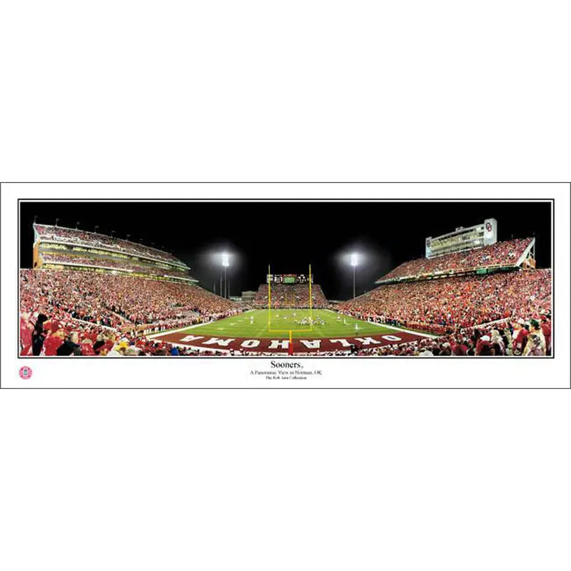 Oklahoma Sooners "Sooners" Memorial Stadium Panoramic Poster Print - Everlasting