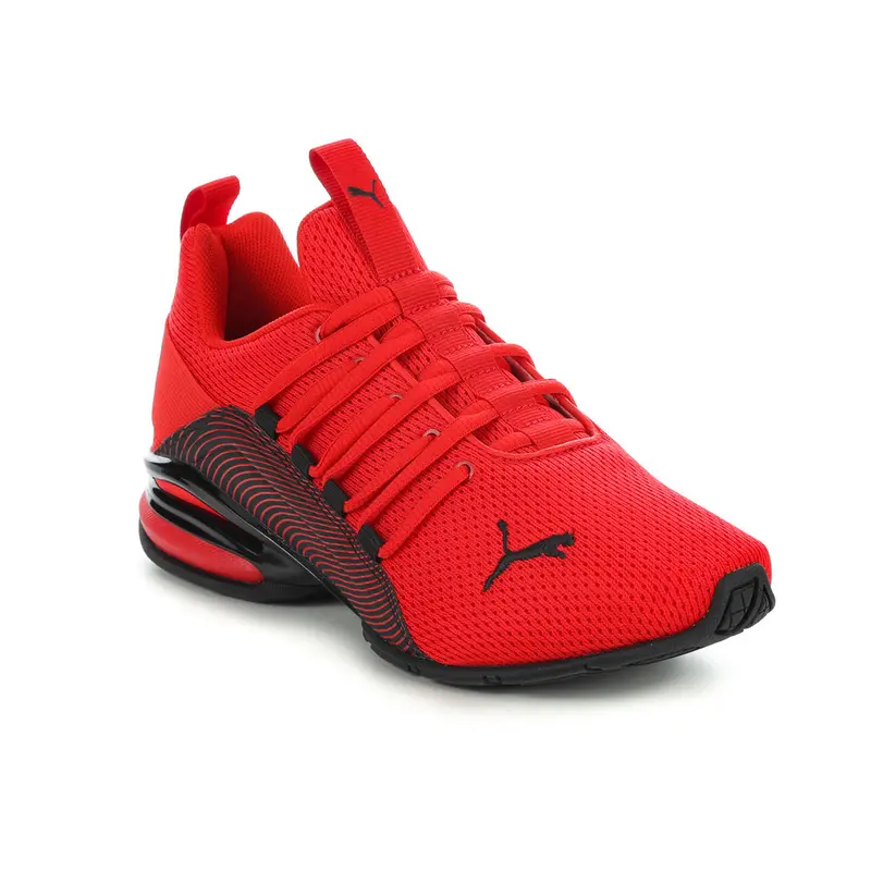 PUMA MENS RED RUNNING SHOE AXELION INTEREST STRIPE 376423 01