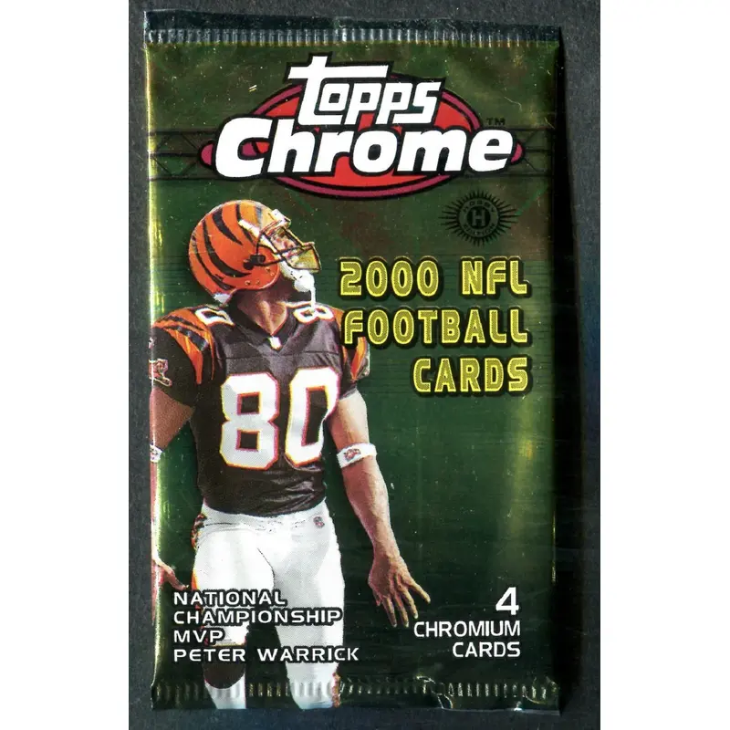 2000 Topps Chrome Football Unopened Pack (Hobby) (4)