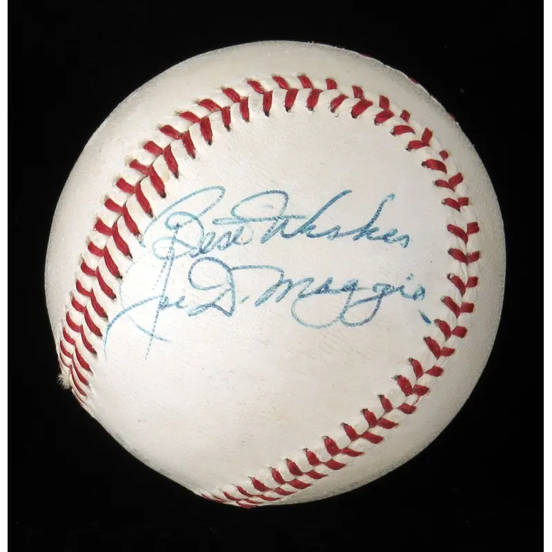 Beautiful Joe Dimaggio Single Signed 1950's American League Cronin Baseball JSA