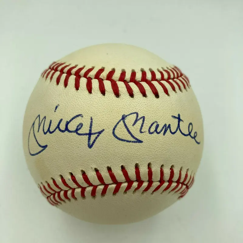 Beautiful Mickey Mantle Single Signed Autographed Baseball JSA Graded MINT 9