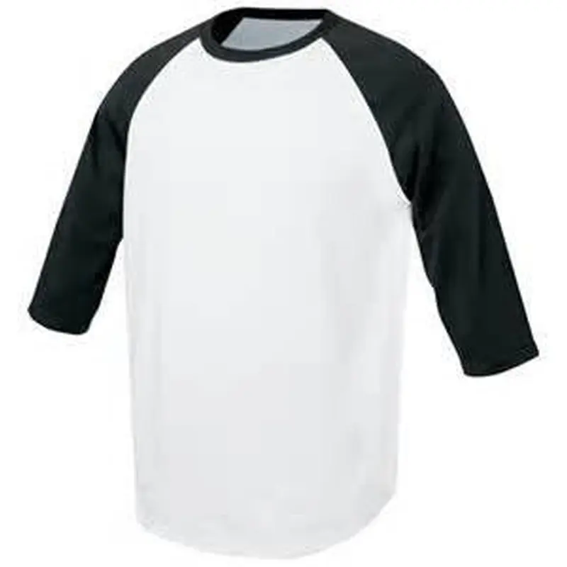 NEW Champro Youth Cotton 3/4 Sleeve Baseball Shirt - Black Size Medium