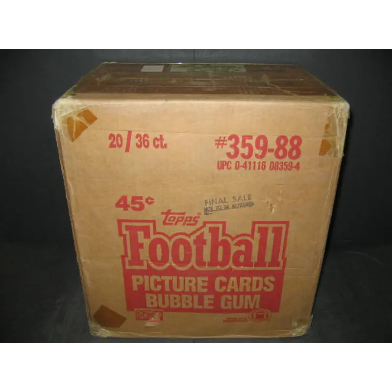 1988 Topps Football Unopened Wax Case (20 Box) (X-Out) (Z)