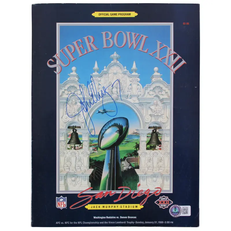 Broncos John Elway Authentic Signed Official SB XXII Program BAS #BN73284