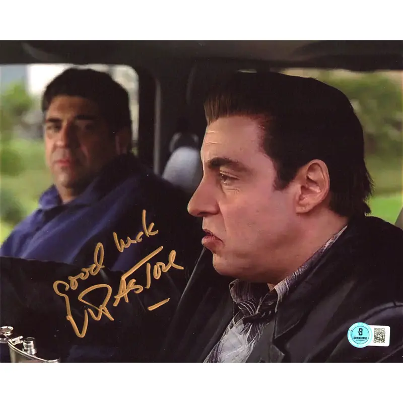 Vincent Pastore The Sopranos "Good Luck" Authentic Signed 8x10 Photo BAS BS86502