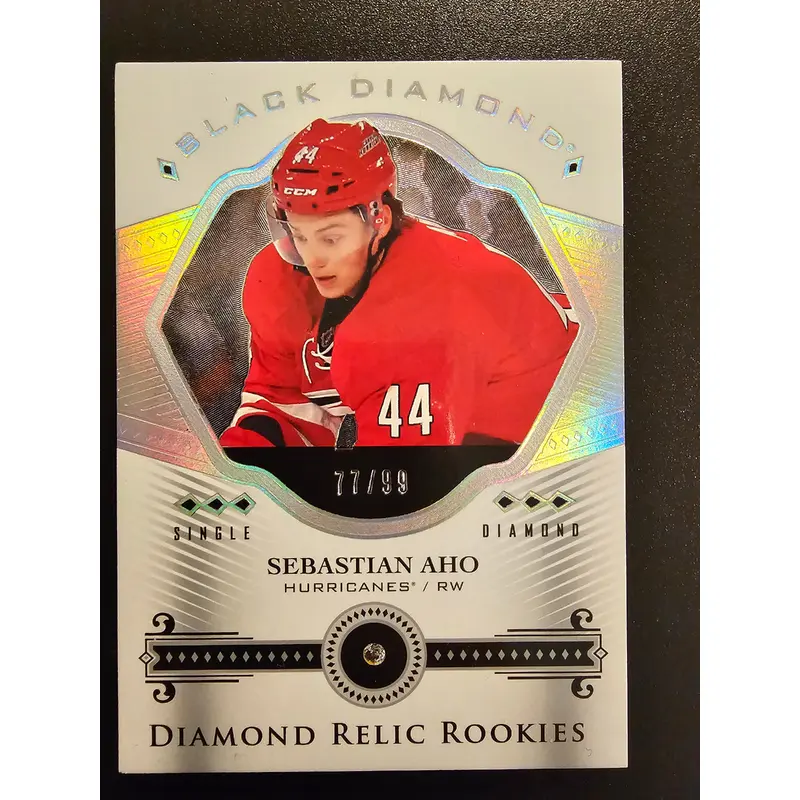 2016-17 Upper Deck Black Diamond Diamond Relic Rookies -Sebastian Aho #BDRSA /99 RC